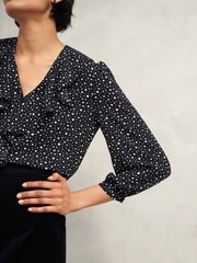 Hobbs Black May Blouse - Image 3 of 4