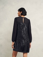 Hobbs Black Zariah Sequin Dress - Image 2 of 4