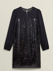 Hobbs Black Zariah Sequin Dress - Image 4 of 4