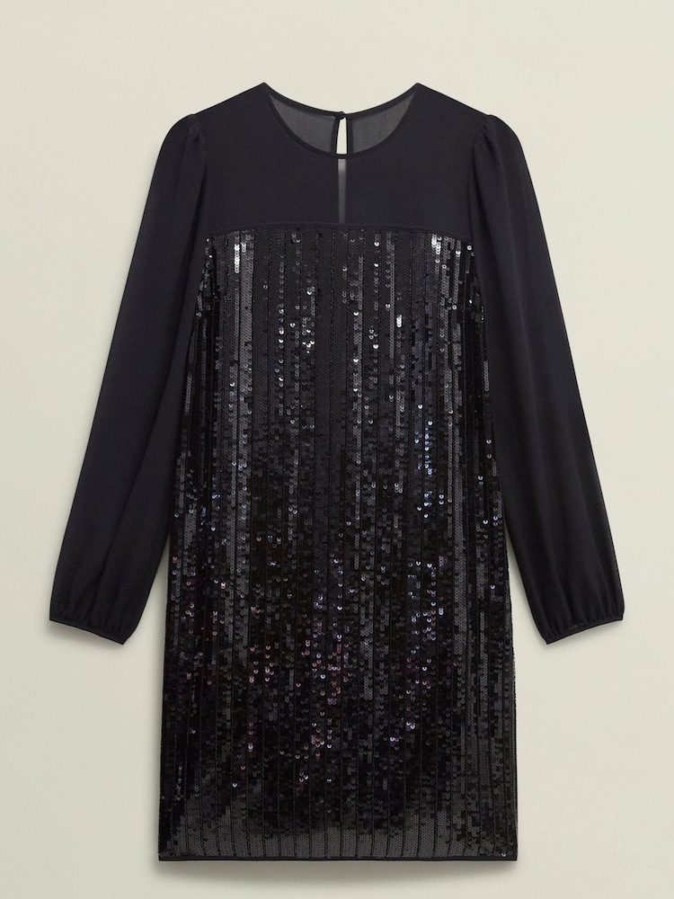 Hobbs Black Zariah Sequin Dress - Image 4 of 4