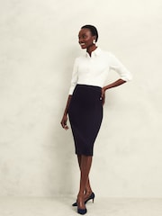 Hobbs Blue Petite Aly Skirt - Image 1 of 4