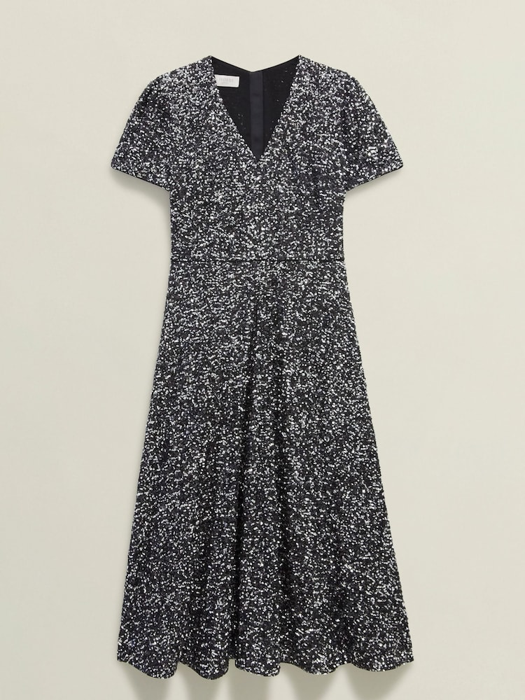 Hobbs Black Tatiana Sequin Dress - Image 3 of 3