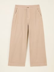 FatFace Hove Stone Wide Leg Cropped Trousers - Image 6 of 6