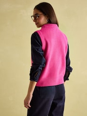 Joules Holly Bright Pink Regular Fit Knitted Vest - Image 2 of 8