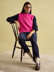Joules Holly Bright Pink Regular Fit Knitted Vest - Image 3 of 8
