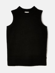 Joules Holly Black Longline Knitted Vest - Image 7 of 7