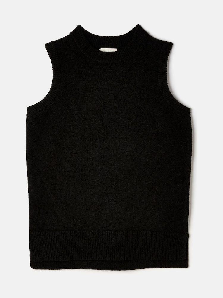 Joules Holly Black Longline Knitted Vest - Image 7 of 7