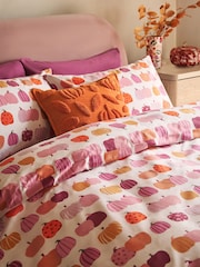 Multi Orange Pumpkin Duvet Cover and Pillowcase Set - Image 3 of 6