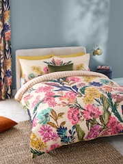 Multi Autumn Floral Print Reversible Duvet Cover and Pillowcase Set - Image 1 of 6