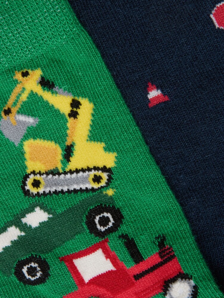 Joules Neat Feet Green/Navy 3 Pack Socks - Image 3 of 3