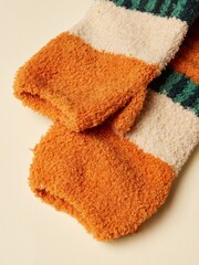 Joules Kids Fluffy Orange Character Socks - Image 3 of 3