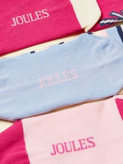 Joules Neat Feet Bright Pink 3 Pack Socks - Image 3 of 3