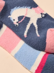 Joules Warmly Navy/Pink Cosy Sock 2 Pack - Image 3 of 3