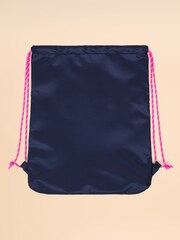 Joules Adventurer Navy & Pink Horse Drawstring Bag - Image 2 of 3