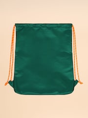 Joules Kids' Adventurer Green & Blue Tractor Drawstring Bag - Image 2 of 3
