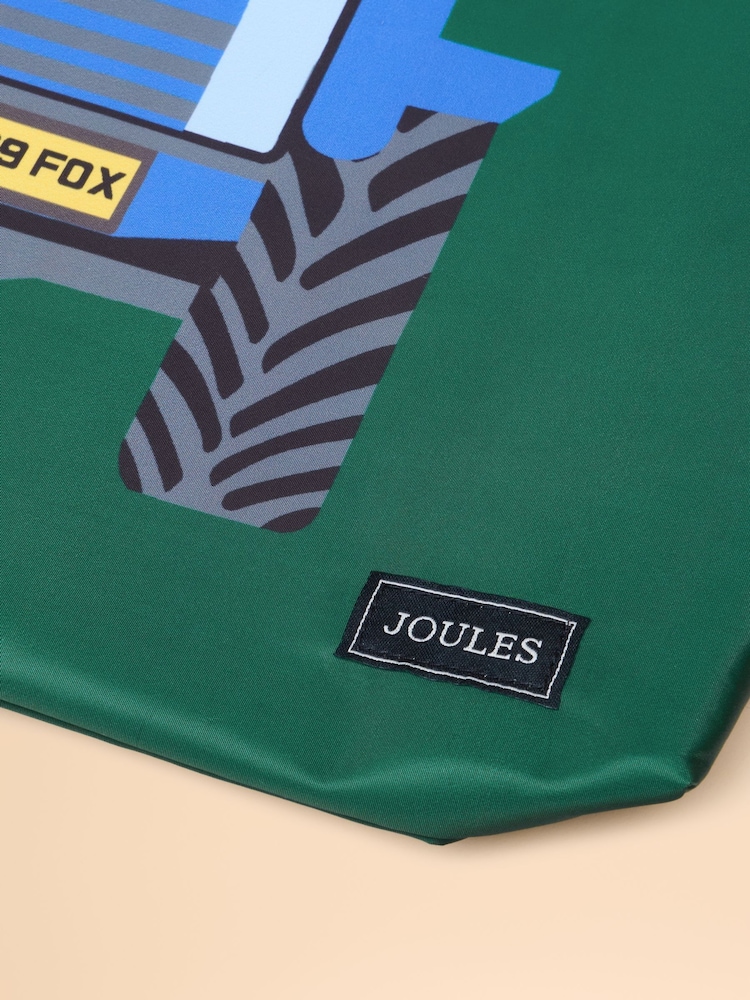 Joules Kids' Adventurer Green & Blue Tractor Drawstring Bag - Image 3 of 3