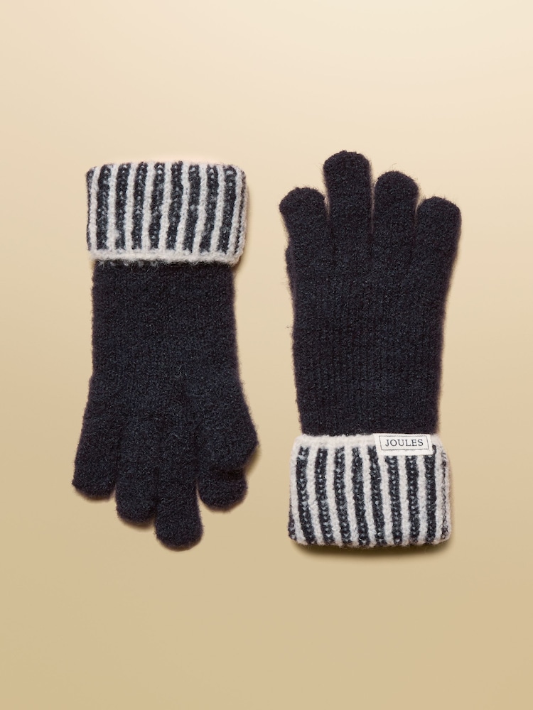 Joules Wanderer Navy Gloves - Image 1 of 3 Joules Wanderer Navy Gloves - Image 1 of 3