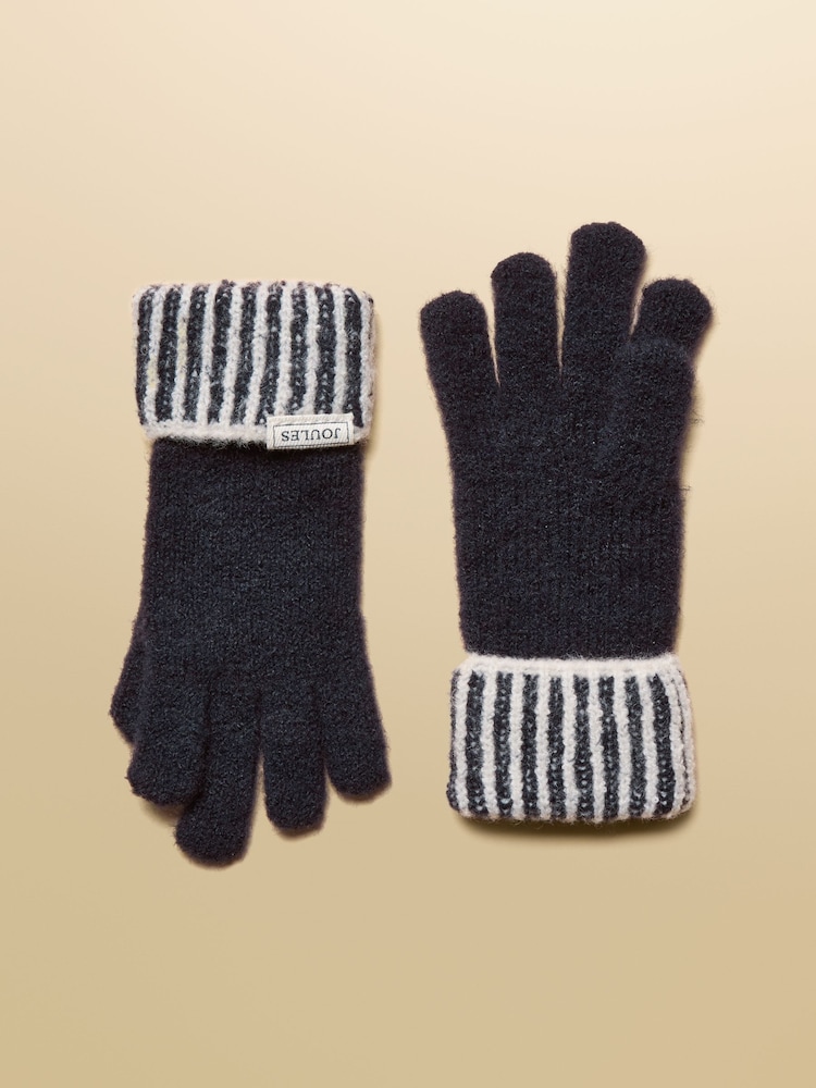 Joules Wanderer Navy Gloves - Image 2 of 3 Joules Wanderer Navy Gloves - Image 2 of 3