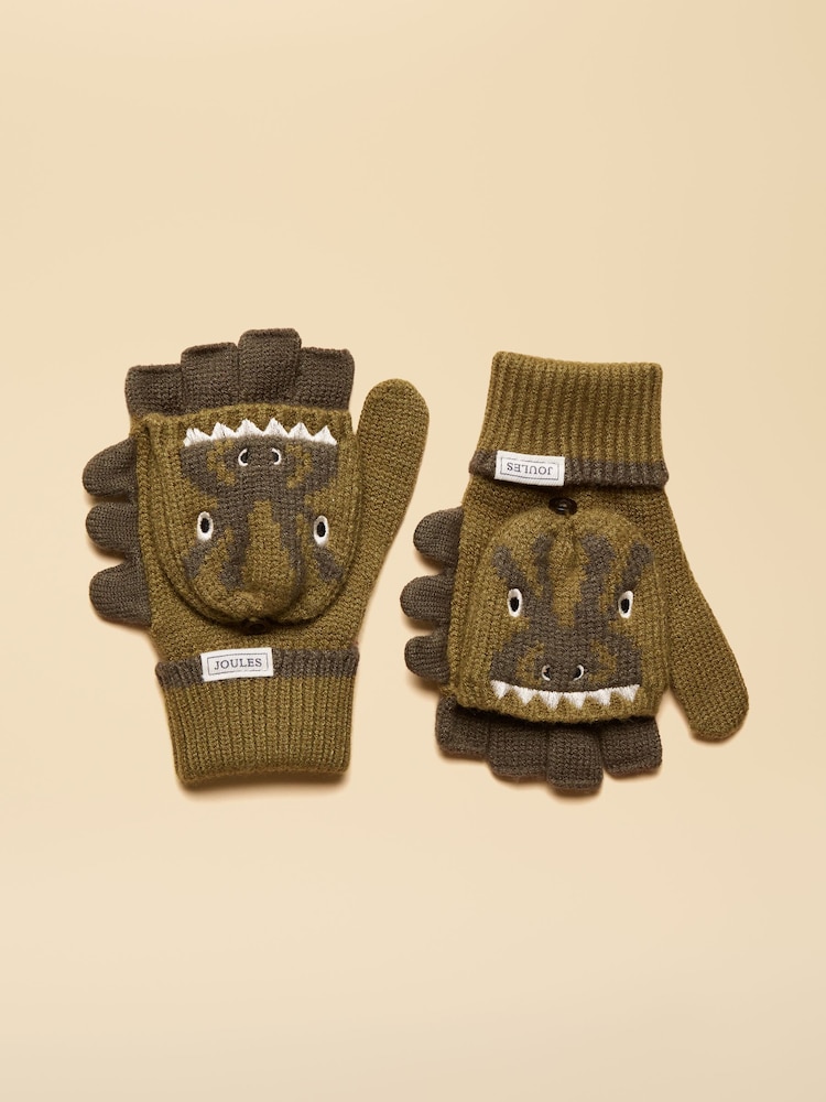 Joules Carey Green Character Gloves - Image 1 of 3 Joules Carey Green Character Gloves - Image 1 of 3