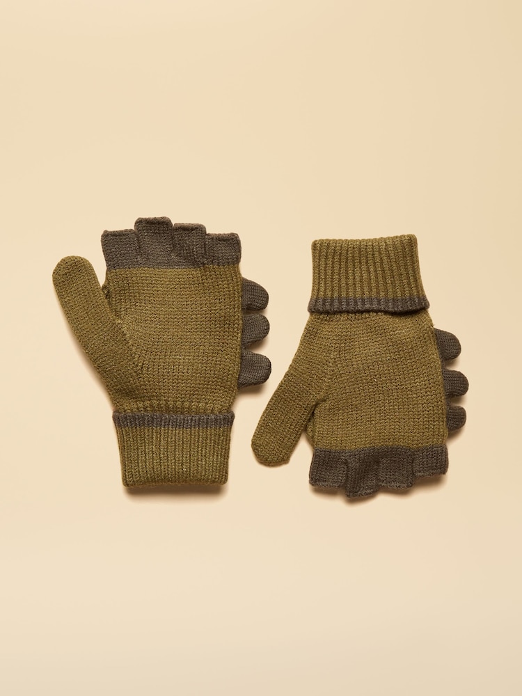 Joules Carey Green Character Gloves - Image 2 of 3 Joules Carey Green Character Gloves - Image 2 of 3