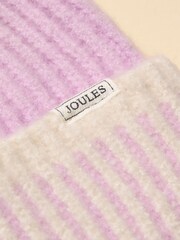 Joules Kids Wanderer Lilac Purple Beanie Hat - Image 3 of 4