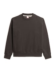 Superdry Black Relaxed Fit Essential Logo Sweatshirt - Image 5 of 7