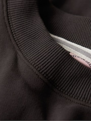 Superdry Black Relaxed Fit Essential Logo Sweatshirt - Image 6 of 7