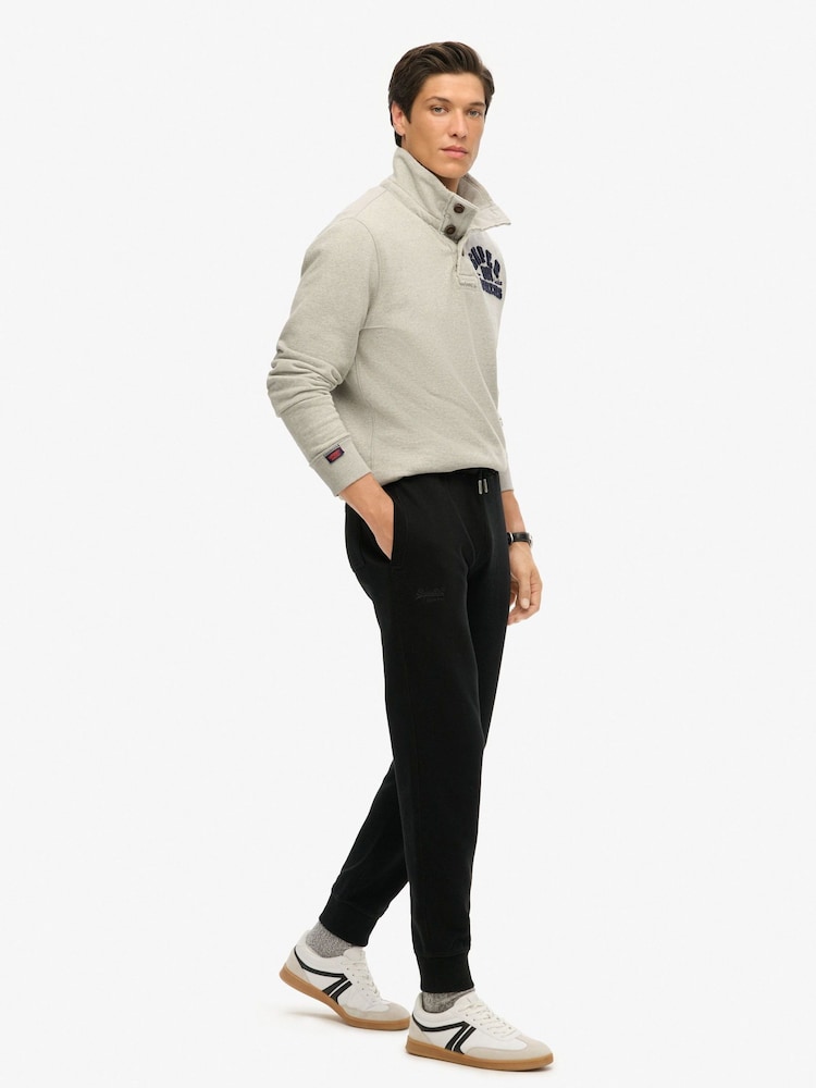 Superdry Black Essential Logo Joggers - Image 4 of 5