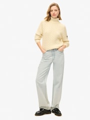 Superdry Slouchy Cable com gola alta Jumper - Imagem 3 de 6