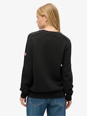 Superdry Grey 100% Cotton Slouchy Knitted Crew Sweatshirt - Image 2 of 6