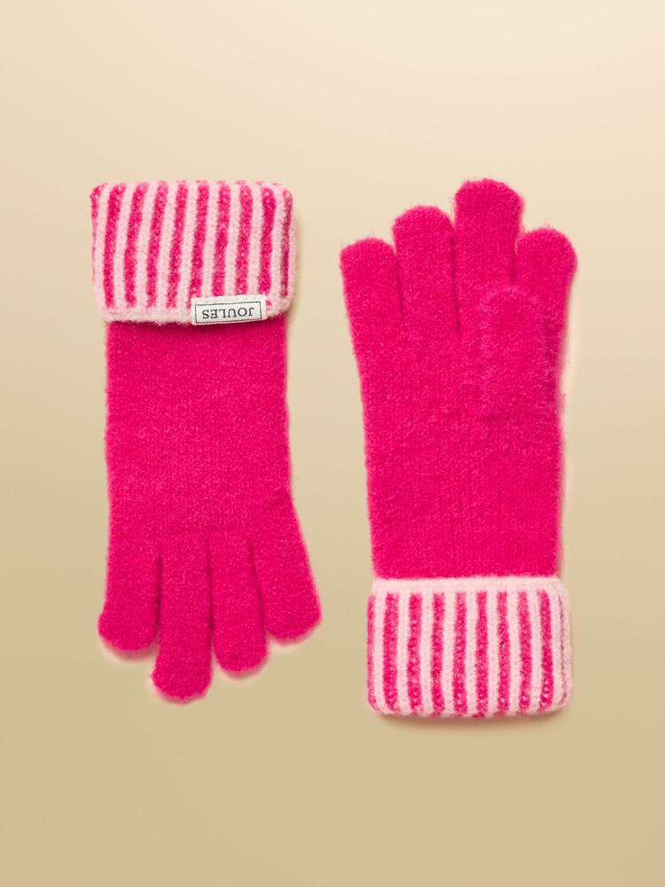 Joules Wanderer Bright Pink Gloves - Image 2 of 3 Joules Wanderer Bright Pink Gloves - Image 2 of 3