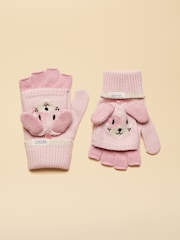 Joules Carey Pink Character Gloves - Image 1 of 3