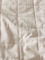 Natural Quilted Duvet Cover and Pillowcase Set - Image 4 of 4