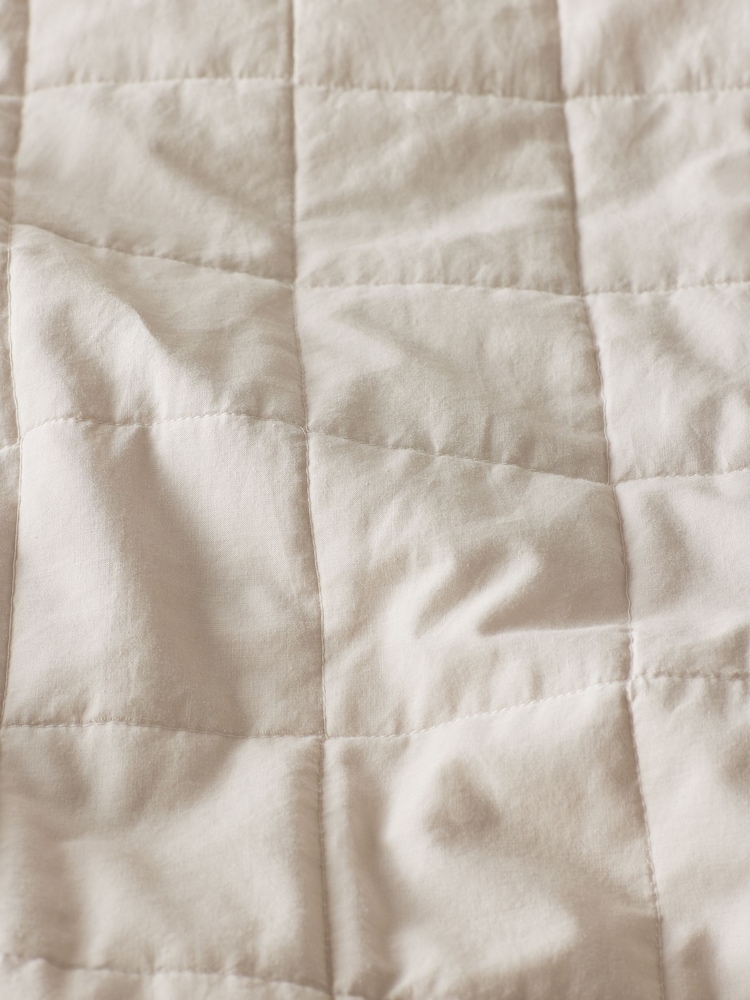 Natural Quilted Duvet Cover and Pillowcase Set - Image 4 of 4 Natural Quilted Duvet Cover and Pillowcase Set - Image 4 of 4