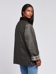 U.S. Polo Assn. Grey Womens Waxed 100% Cotton Short Parka - Image 2 of 11
