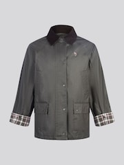 U.S. Polo Assn. Grey Womens Waxed 100% Cotton Short Parka - Image 7 of 11