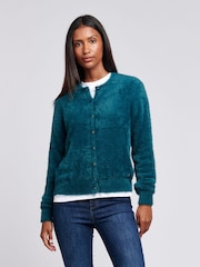 U.S. Polo Assn Green Womens Fluffy Cardigan - Image 1 of 9