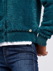 U.S. Polo Assn Green Womens Fluffy Cardigan - Image 2 of 9
