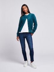 U.S. Polo Assn Green Womens Fluffy Cardigan - Image 3 of 9