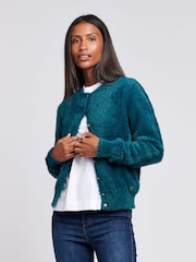 U.S. Polo Assn Green Womens Fluffy Cardigan - Image 6 of 9