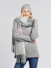 U.S. Polo Assn Grey Womens Aran Knit Jumper - Image 6 of 6