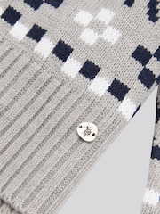 U.S. Polo Assn Grey Womens Large Fairisle Pattern Jumper - Image 8 of 8