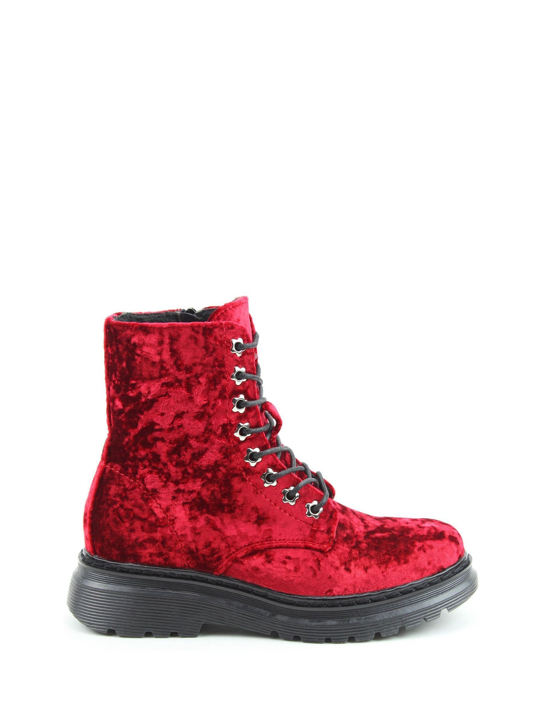 Steve madden velvet combat boots on sale