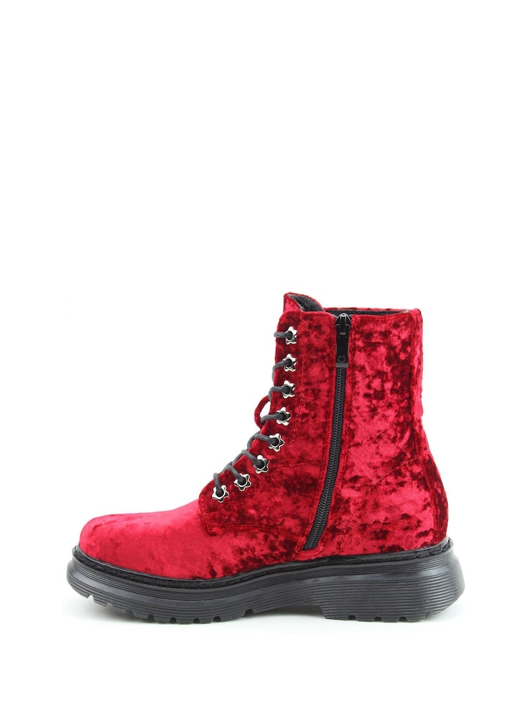 Heavenly Feet Velour Eva Ankle Boots - Image 2 of 6