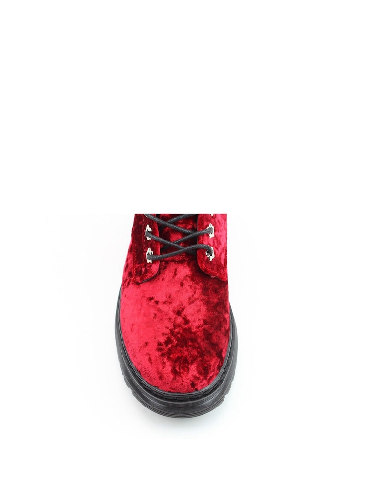 Heavenly Feet Velour Eva Ankle Boots - Image 6 of 6