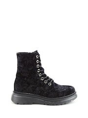 Heavenly Feet Velour Eva Ankle Boots - Image 1 of 6