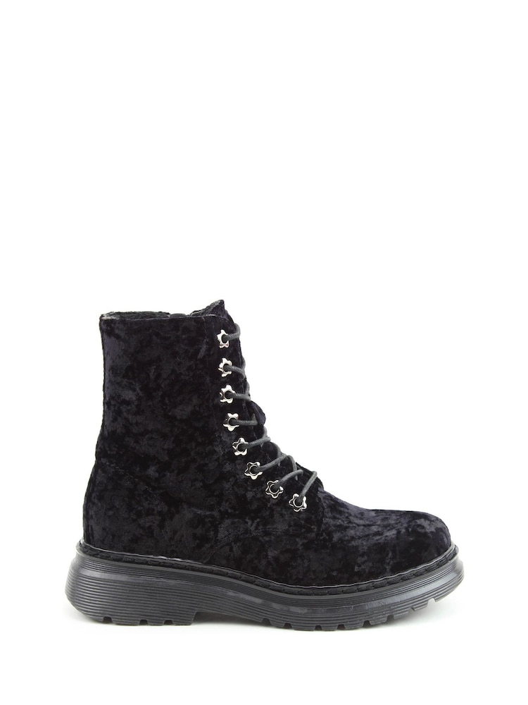 Heavenly Feet Velour Eva Ankle Boots - Image 1 of 6