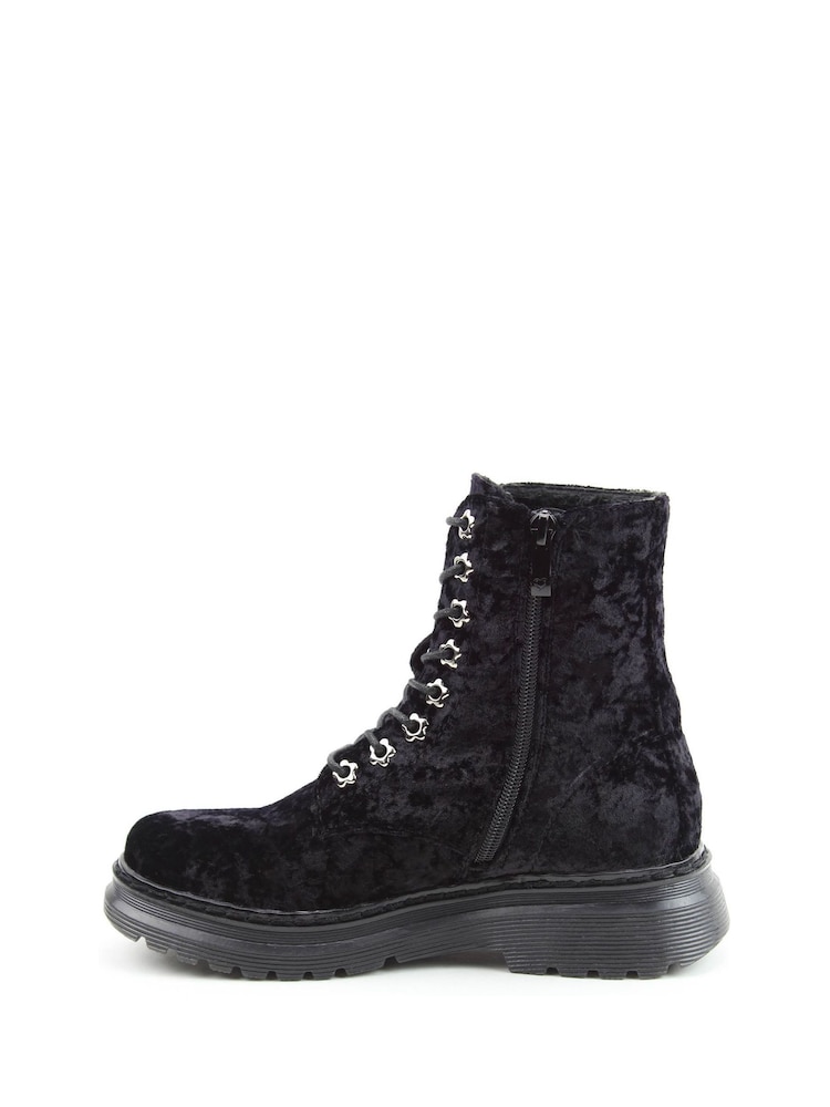 Heavenly Feet Velour Eva Ankle Boots - Image 2 of 6