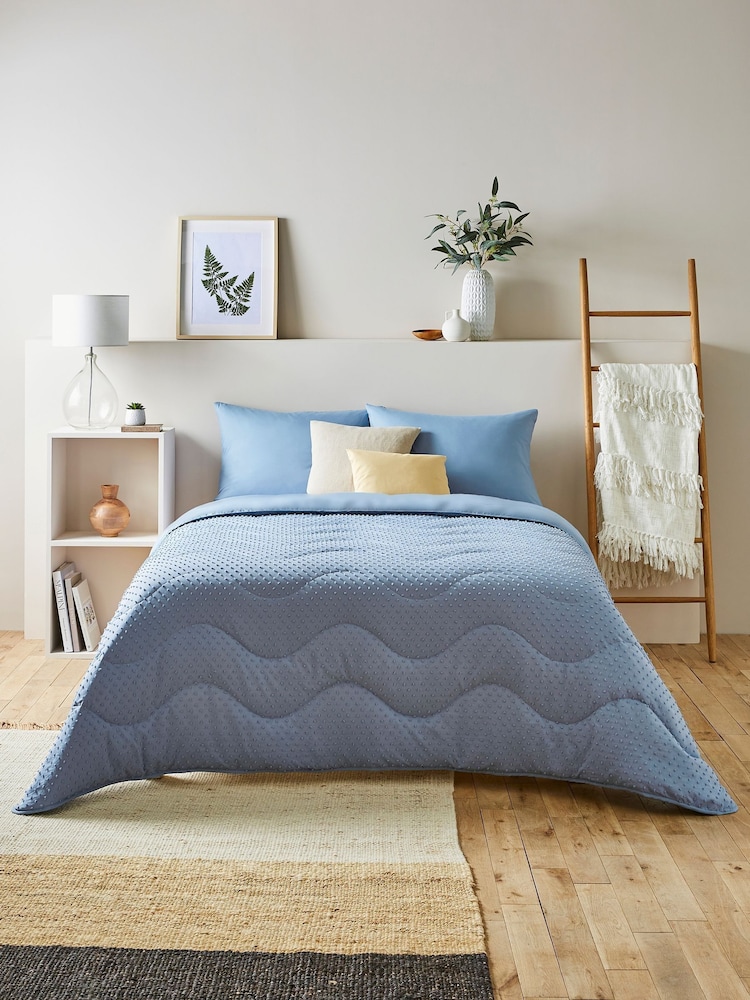 Night Lark Tufted Dot Coverless 10.5 Tog Duvet and Pillowcase Set - Image 1 of 8
