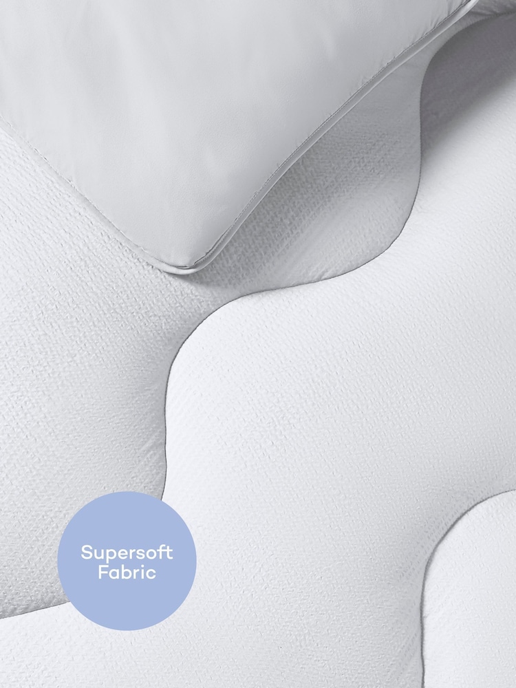 Night Lark Seersucker Coverless Duvet and Pillowcase 10.5 Tog Set - Image 2 of 9
